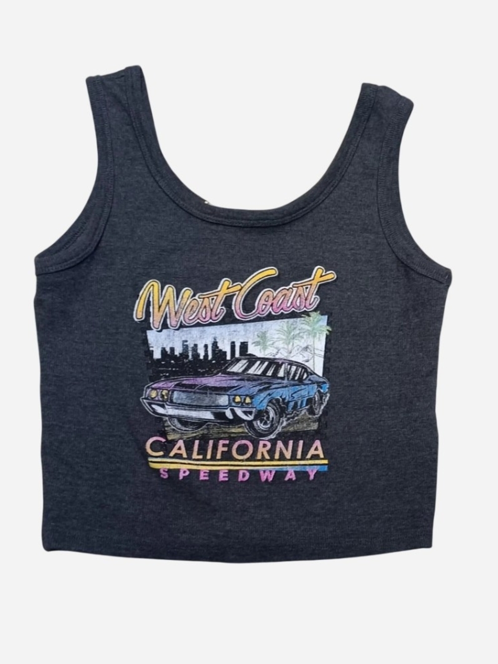 West Coast California Speedway Graphic Tank Top - Dark Gray